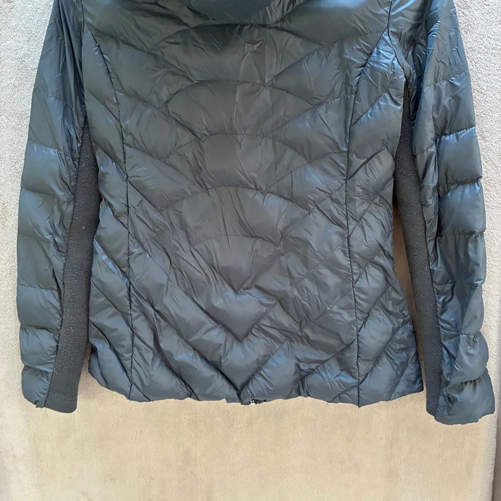 Women's BCBGeneration Down Filled Gray Puffer Jacket with Faux Fur Hood, Size S - Picture 7 of 14
